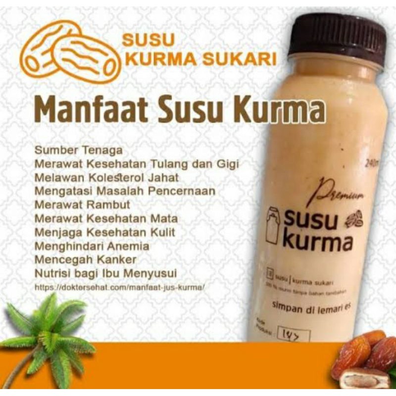 

Susu kurma (Sukma) 350ml 100% bersih dan higienis
