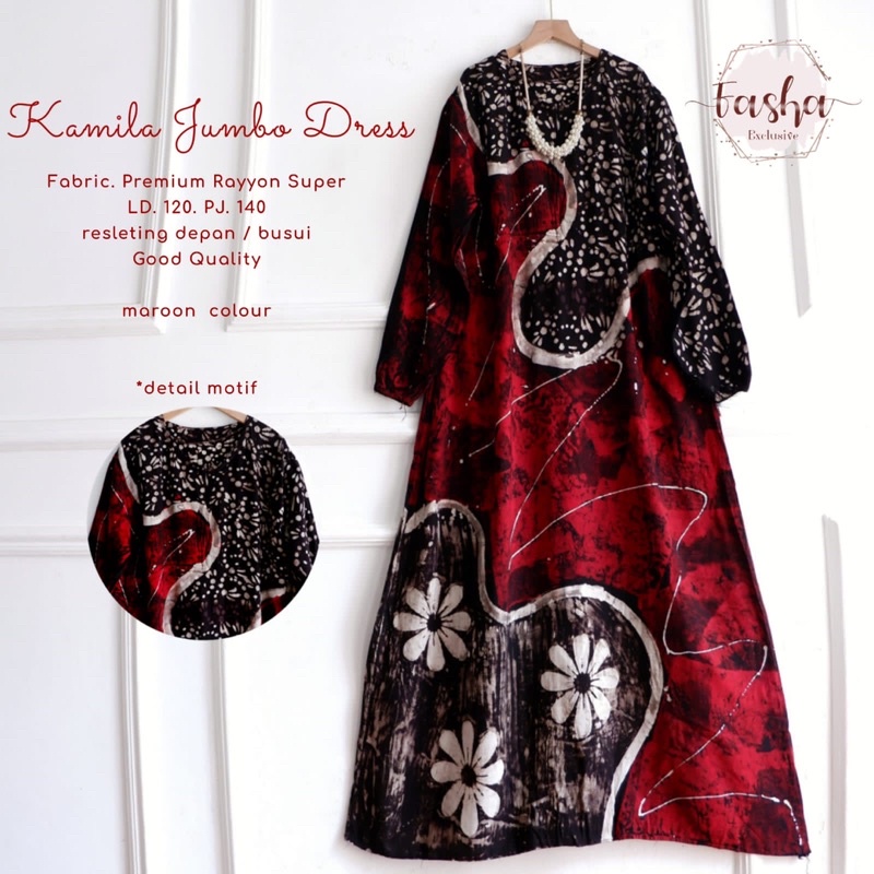KAMILA JUMBO DRESS GAMIS BY FASHA