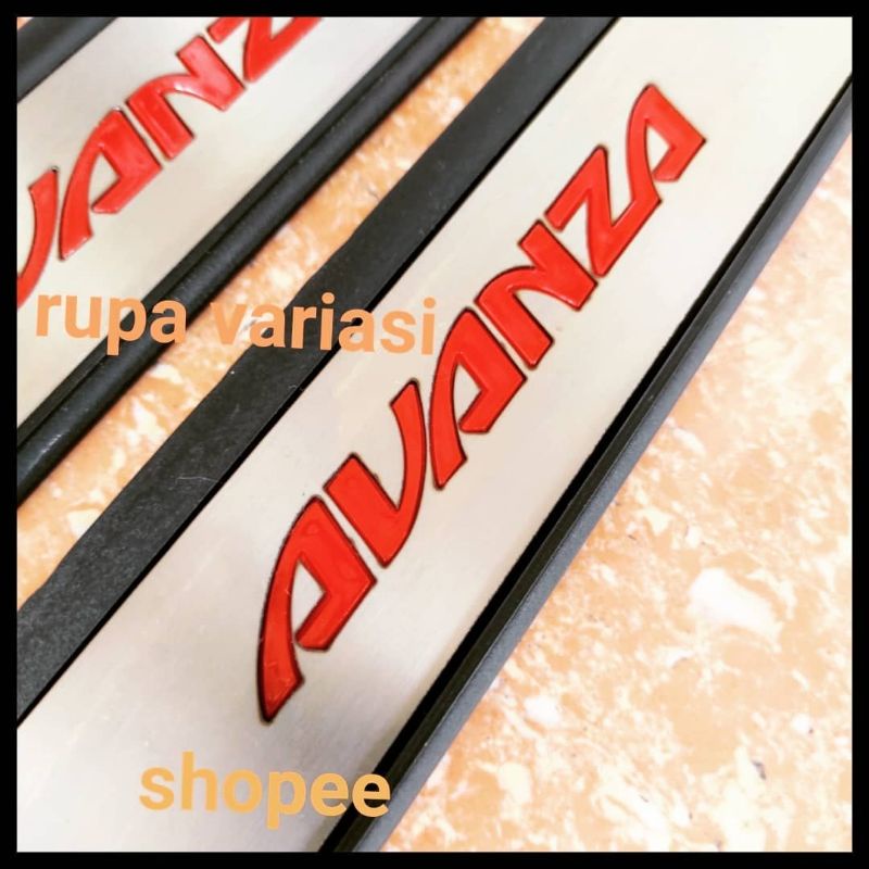 sill plate silplate samping pintu mobil toyota all new avanza 2022 2023 lampu led biru