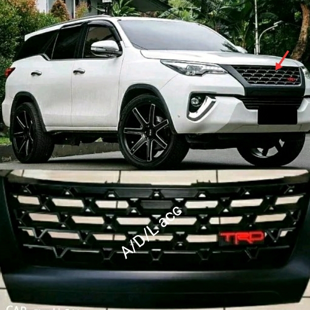 grill GRILLE bumper depan toyota all new fortuner / vrz 2016 sampai 2021 HITAM black doff logo trd 2020 2019 2018 2017