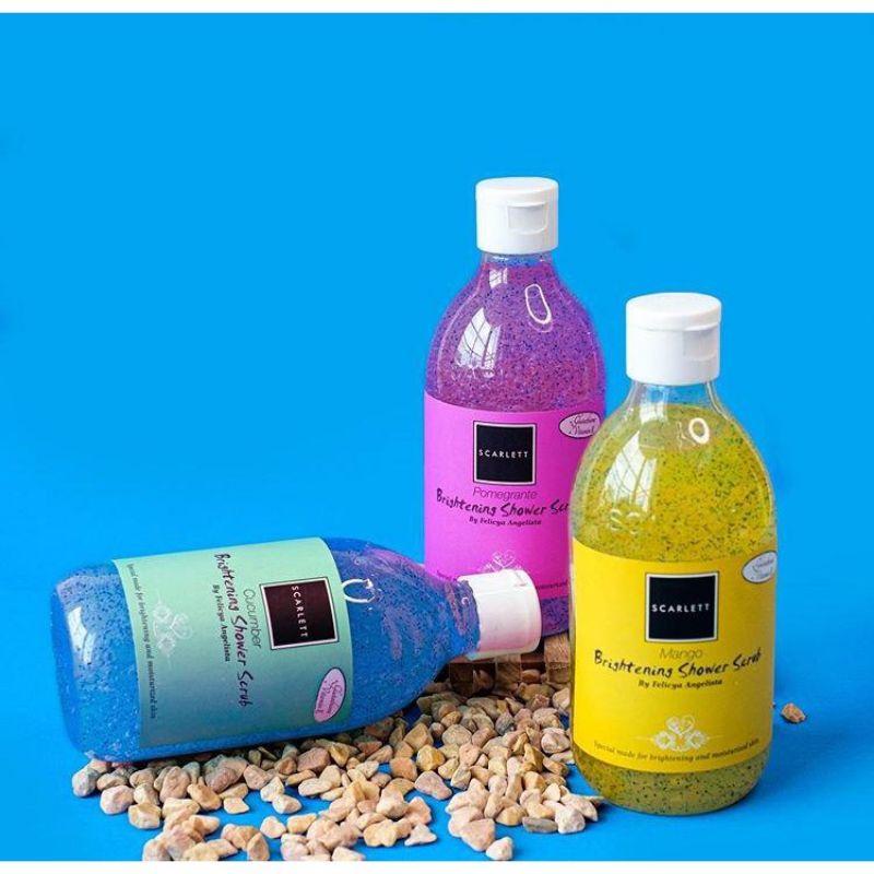SCARLETT SHOWER SCRUB ALL VARIAN/ SABUN MANDI SCARLETT COFFE/SABUN MANDI SCARLETT  POMEGRANTE/ SABUN