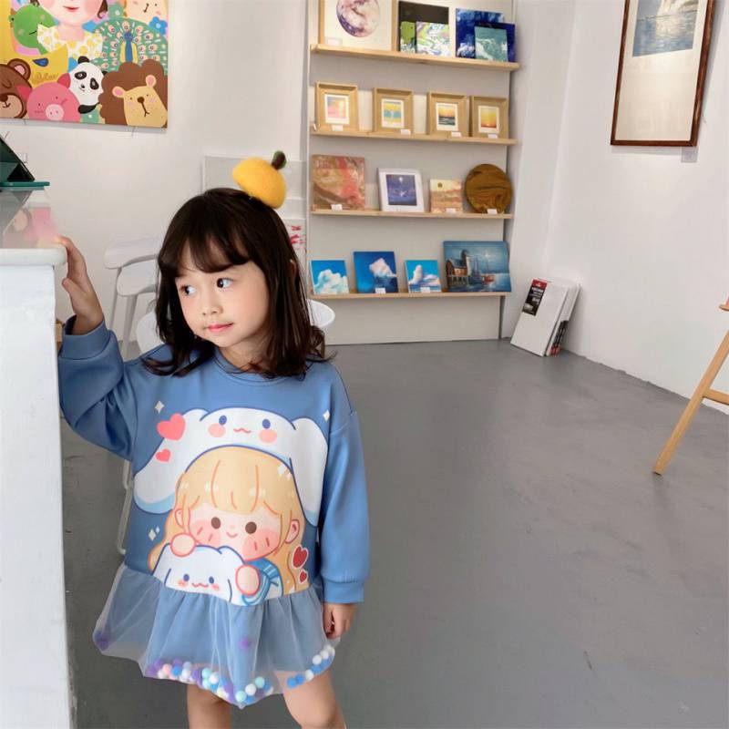 Plazababyku PASSWORD DRESS POMPURIN CHAN Dress Sweater 1 - 7 Tahun Baju Anak BerKualitas