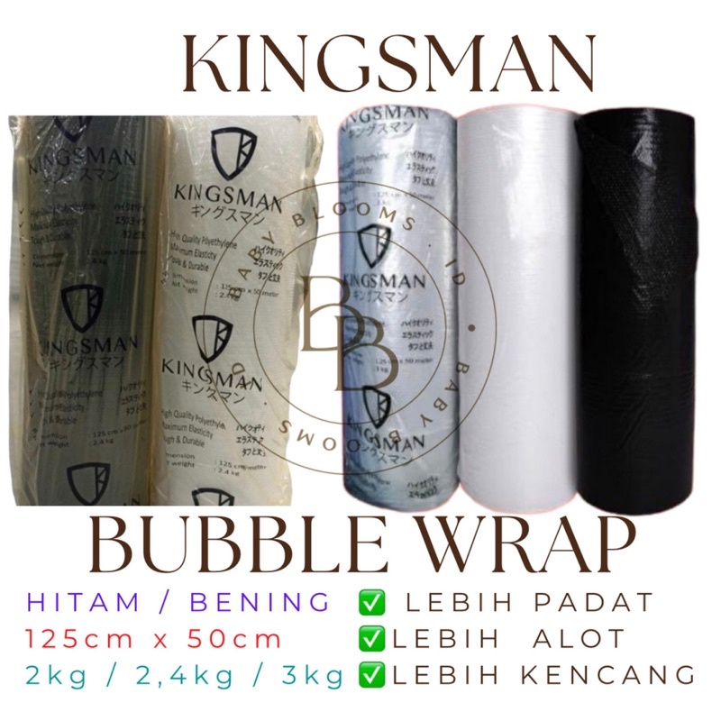 

BUBBLE WRAP ROLL / BUBBLE WRAP KINGSMAN / BUBBLE WRAP TEBAL PREMIUM / BUBBLE WRAP HITAM / BUBBLE WRAP BENING / BUBBLE WRAP 3KG