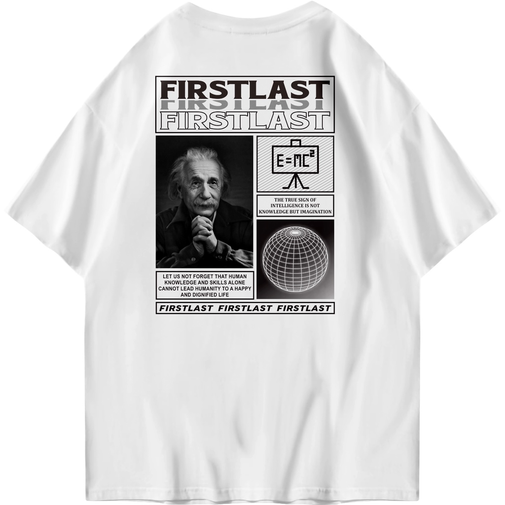 FIRSTLAST Oversized Tshirt FL Einstein | Oversize Pria &amp; Wanita