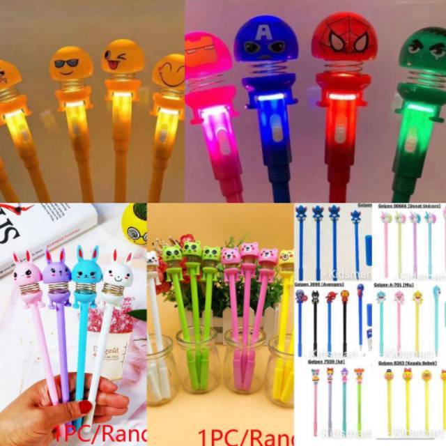 

Pulpen fancy gel Pen karakter pena anak sekolah lucu