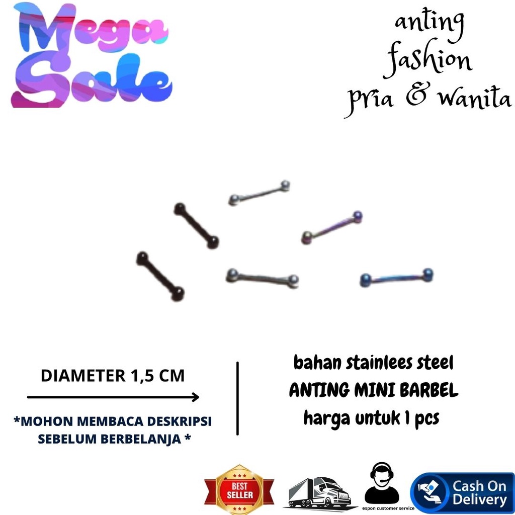 ANTING TINDIK KECIL,ANTING MINI  BARBEL,ANTING TITANIUM,ANTING PIERCING,ANTING LIDAH,ANTING KUPING,ANTING HIDUNG