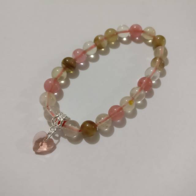 Gelang Batu Natural Watermelon Tourmaline 8mm