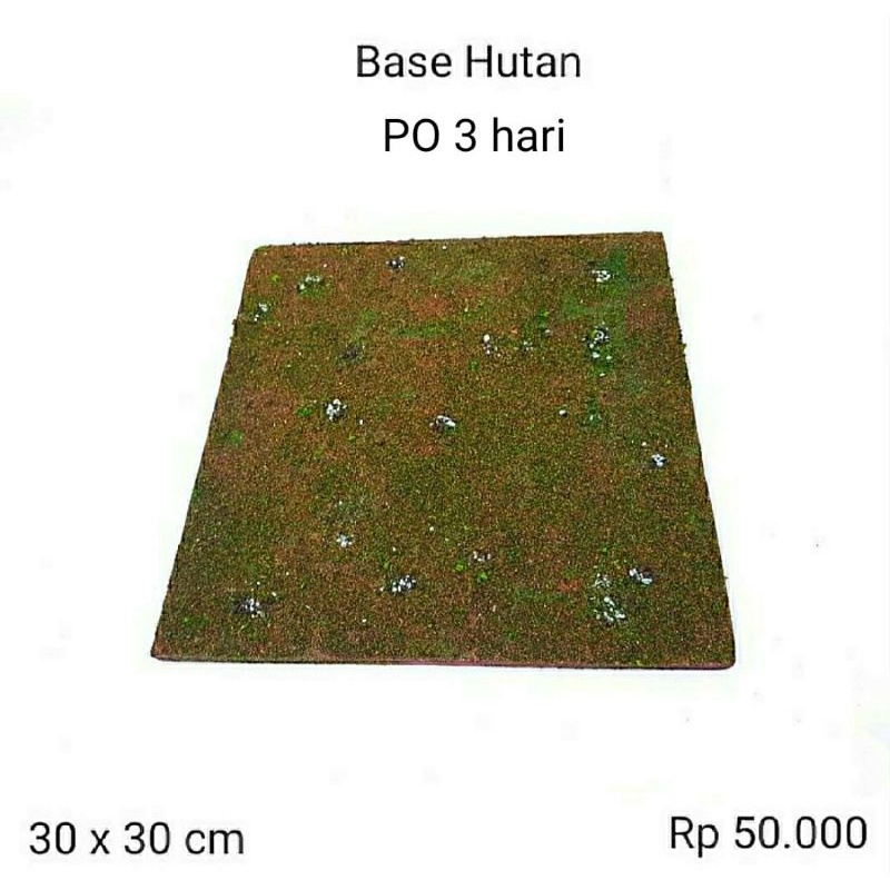 Diorama Base Hutan 30 x 30cm skala 1:12