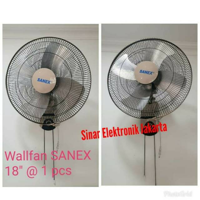 SANEX KIPAS ANGIN BESI TORNADO DINDING  18 INCH ANGIN KENCANG BARU
