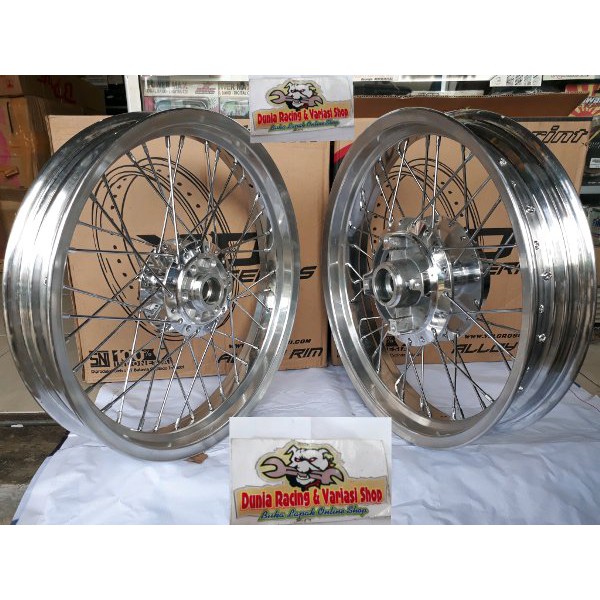 BRILIANT Sepaket Velg Tiger Revo Rossi sprint XD polis Lebar 250-350 Ring 17 Velg tapak lebar