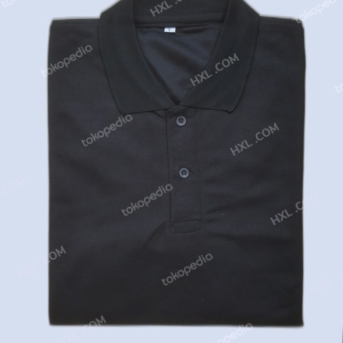 TERBARU kaos polos murah kaos polo shirt pria wanita baju lacos-warna hitam