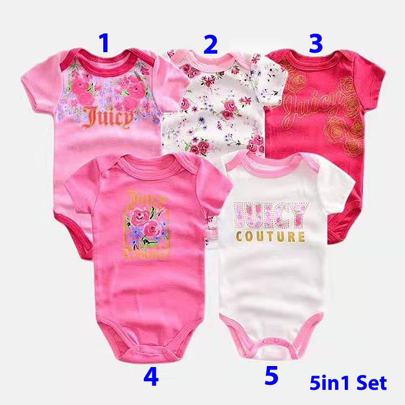 Romper Baby Cewek Juicy Couture Pink Set 5in1