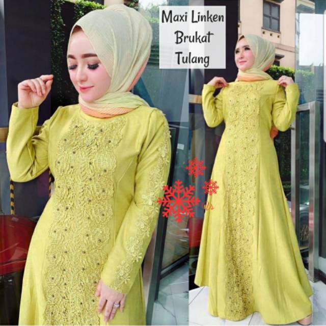 MAXY LINKEN MOSCREPE BRUKAT FASHION WANITA MUSLIM MURAH VSHM ADA VIDEO REAL PICT