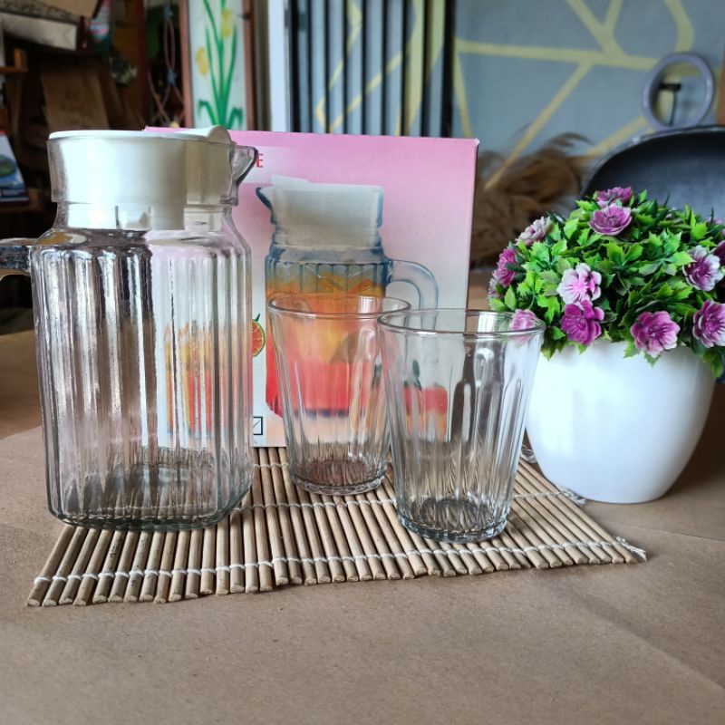 LEMON LIME DRINK SET, SET PITCHER DAN GELAS,SET TEKO DAN GELAS