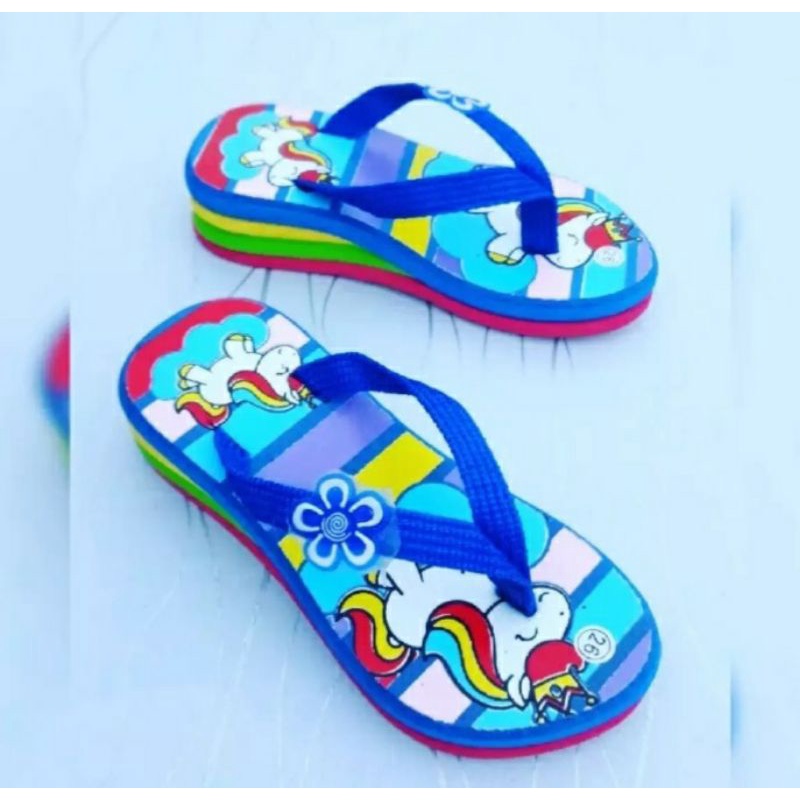 Arkn-SandaL anak Wedges Lapis Unicorn bisa cod bayar di tempat