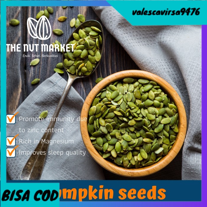 

⭐BISA COD⭐ [IMPORT] Pumpkin seeds (Roasted) Biji Labu / Pepita Panggang 500 g