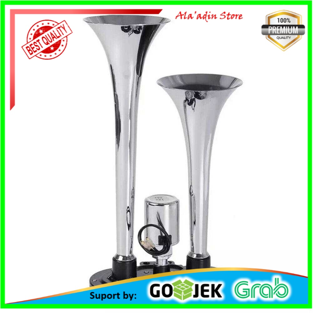 Cuci Gudang HEYVO Klakson Trompet Mobil Dual Air Horn 300dB 12V/24V - TZ-321