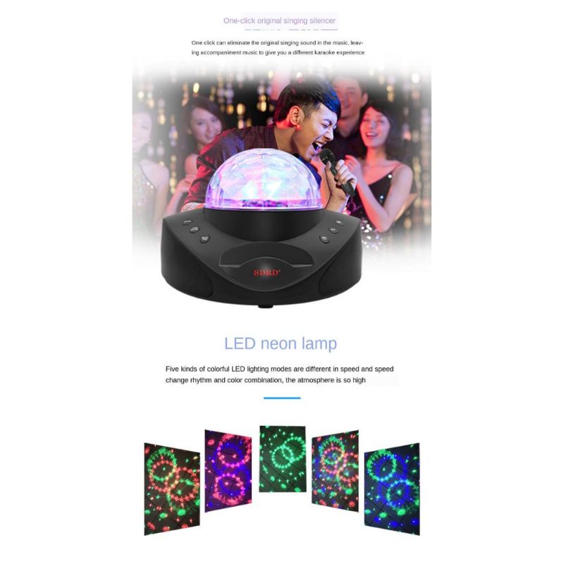 Speaker SDRD 308 Speaker Karaoke Bluetooth Lampu Disco