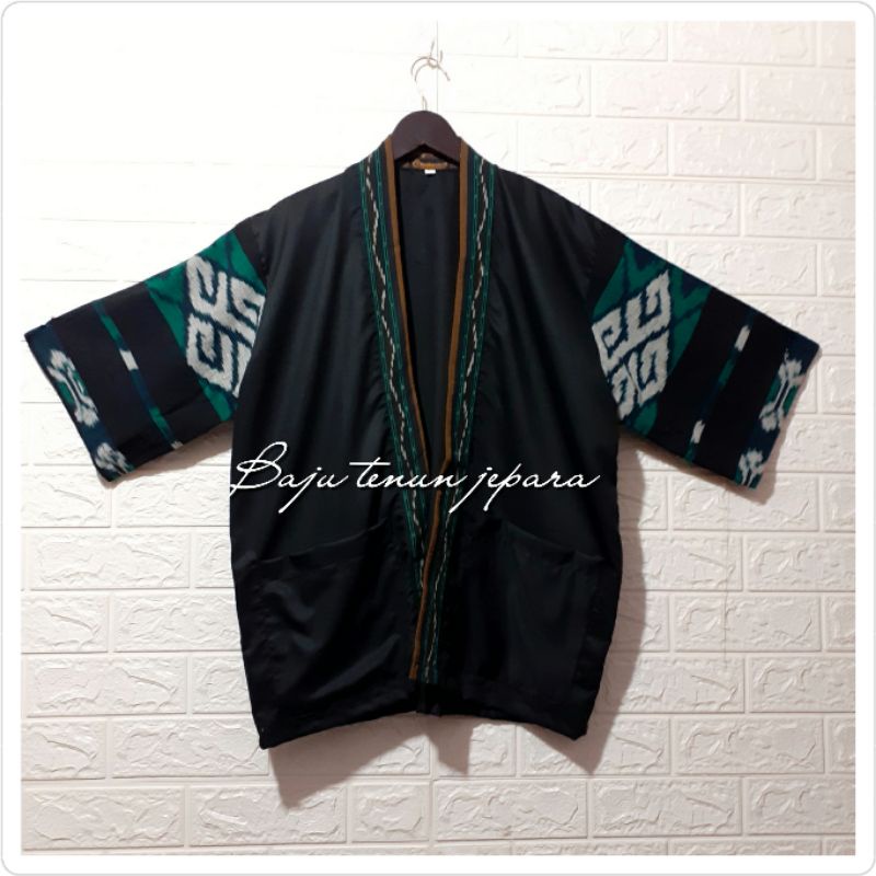 kimono pria baju etnik baju tenun jepara KP1