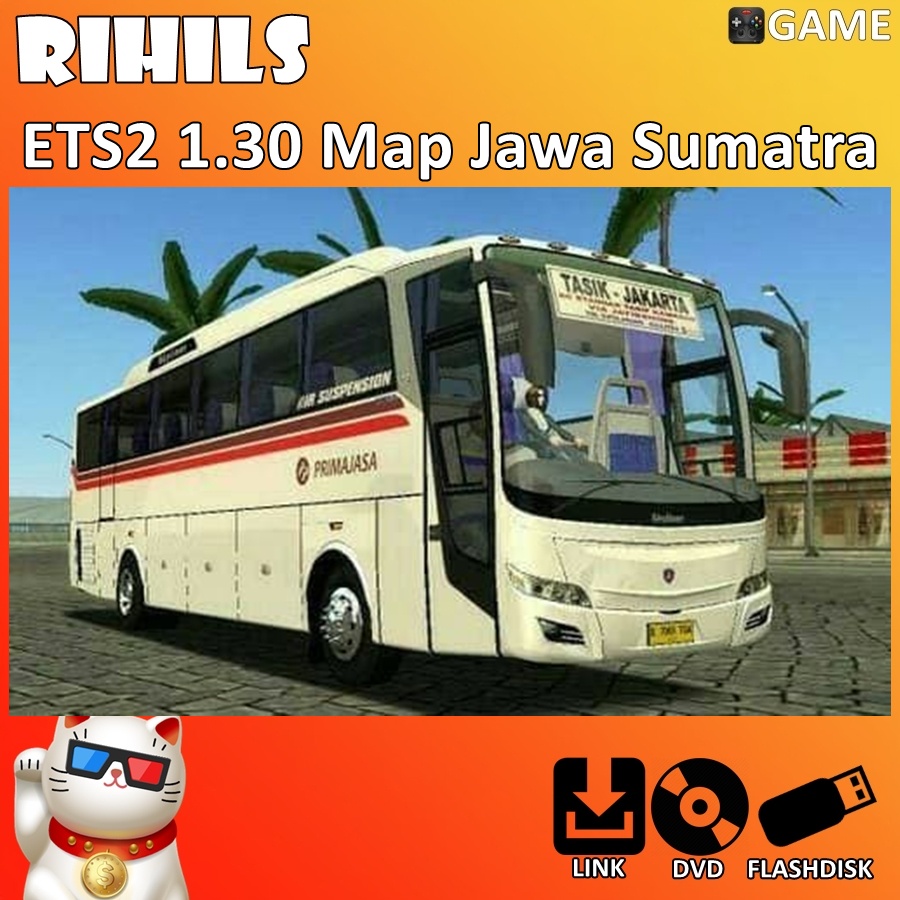 ETS 2 Game Euro Truck Simulator 2 Map Jawa Sumatra V1.30 Indonesia