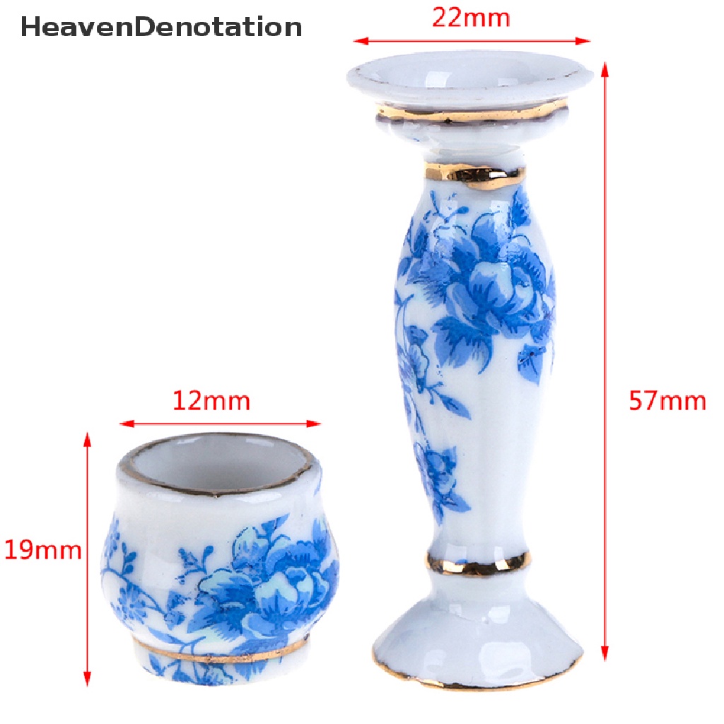 [HeavenDenotation] Dollhouse Miniature 1:12 DIY Garden Rome ceramics Flower Pot Exterior Decoration