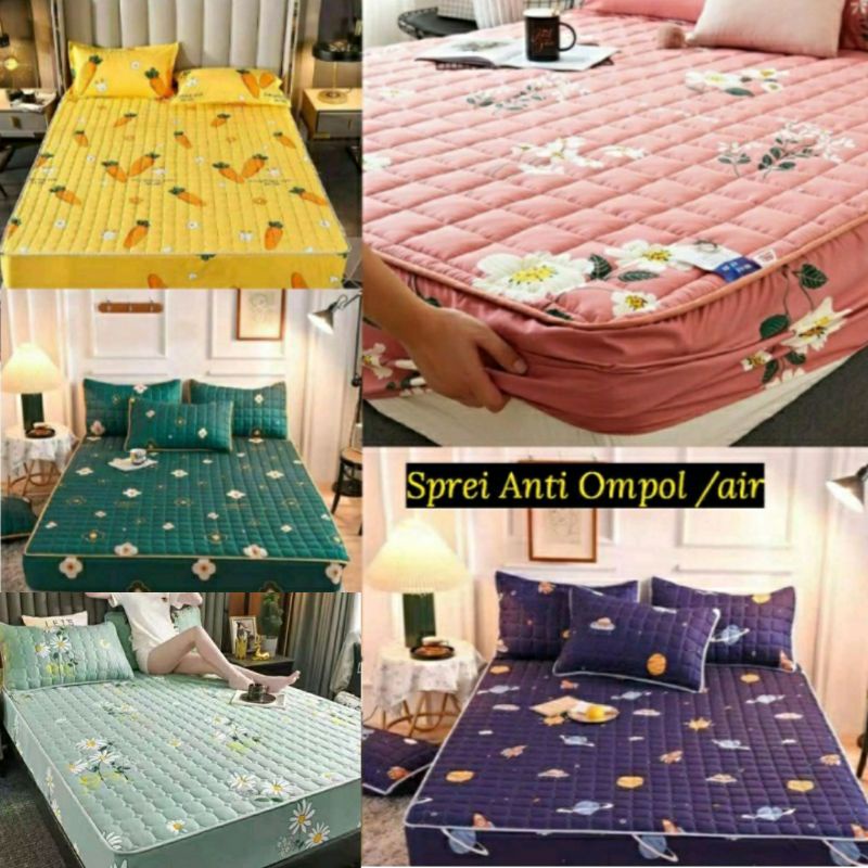 Sprei Sultan Waterproof anti ompol anti tahan air size 180x200 Seprei Adem full Karet