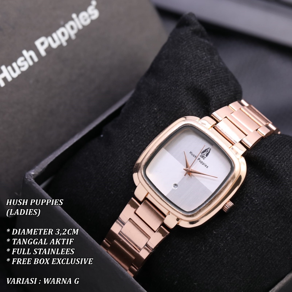 (FREE BOX) JAM TANGAN WANITA FASHION RANTAI BODY SEGI TANGGAL AKTIF