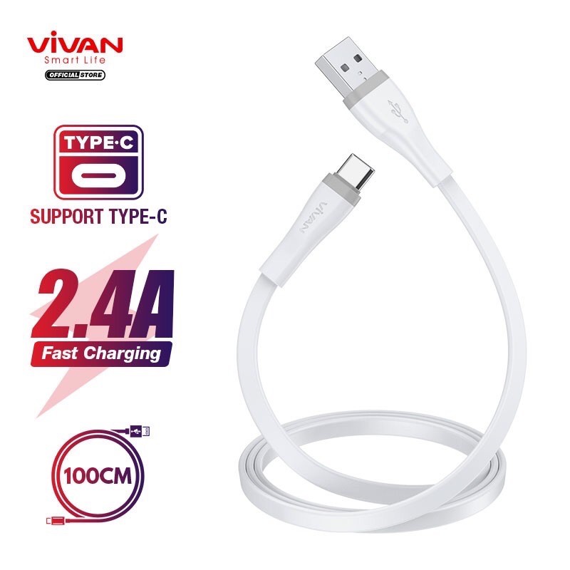 Vivan kabel data charger Type C Fast Charging Sc 30cm 100cm 200cm quick charger