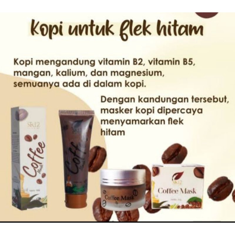 Masker komedo terampuh Cofee Mask SR12 untuk flek hitam dan komedo