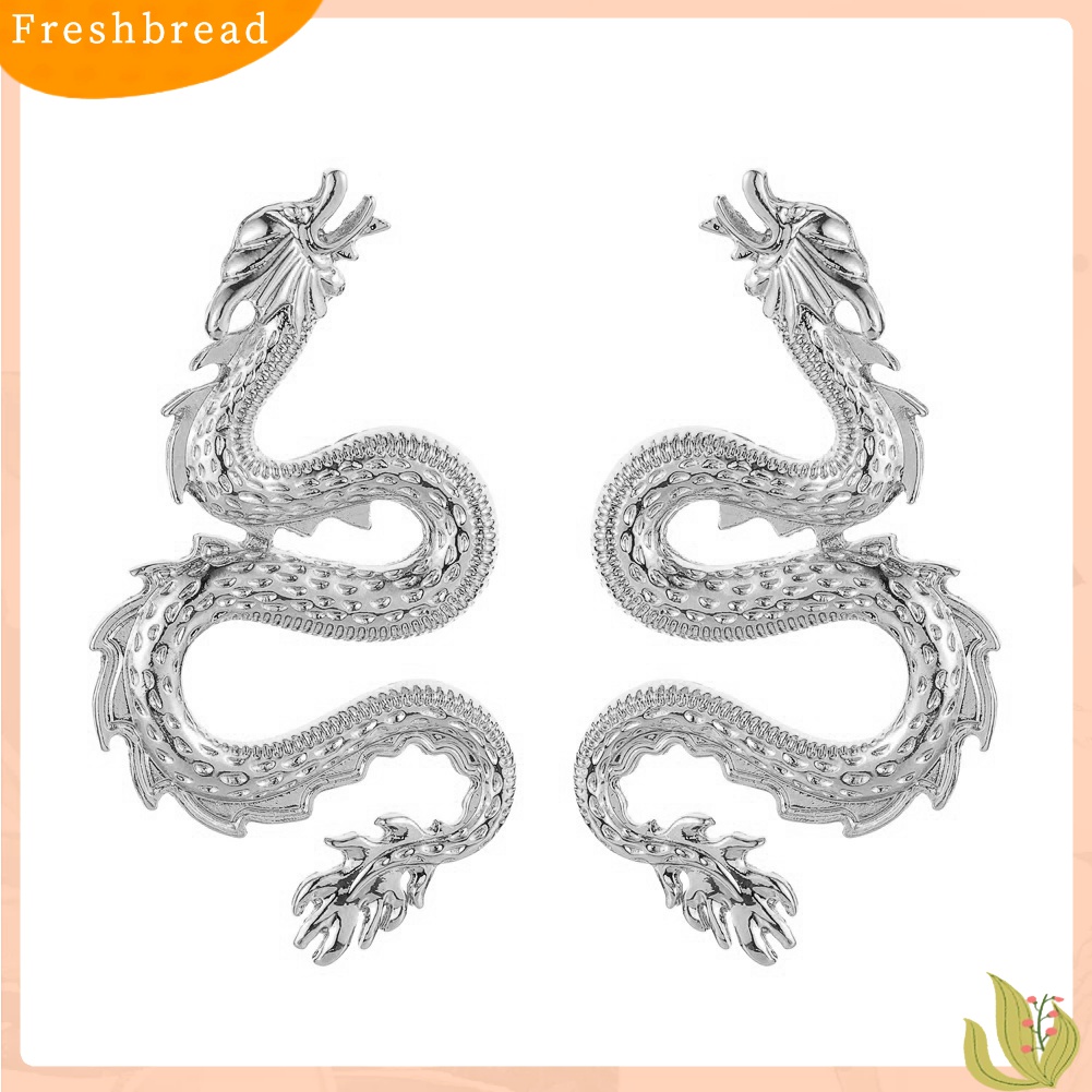 [TERLARIS]Stylish Women Curved Dragon Shape Alloy Ear Studs Earrings Party Jewelry Gift