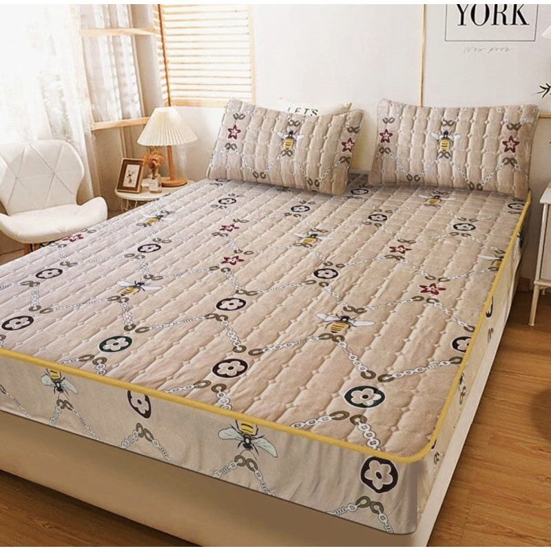 Sprei Waterproof / Sprei Protector bermotif / Sprei anti ompol ukuran 180x200CM dan 160x200CM