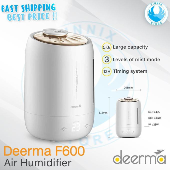 Xiaomi Deerma 5L Air Humidifier DEM F600 Touch Screen - Pelembab Udara - Hitam