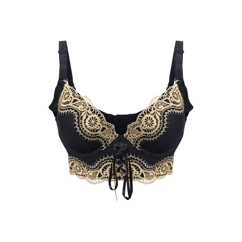 Bra Pakaian Dalam Wanita Fiori Design Magic bra Black Gold