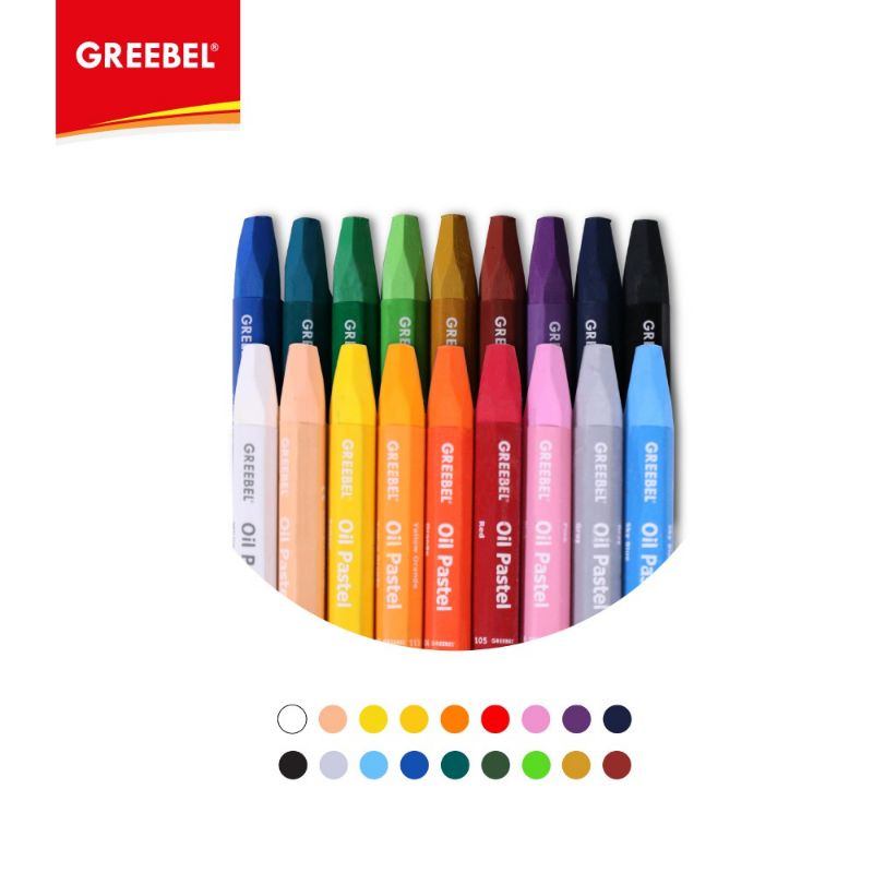 GREEBEL Crayon Krayon Kids Oil Pastel 18 Warna