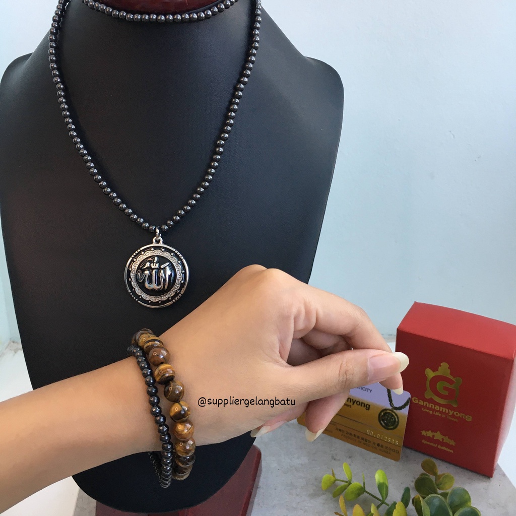TIGER EYE GANNAMYONG SPECIAL LAFAZ ALLAH SILVER TORMALIN ION NEGATIVE