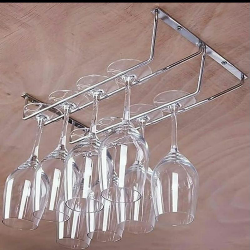 Rak gantung stainless / Rak gelas Gantung / gantungan gelas wine / tempat gelas gantung