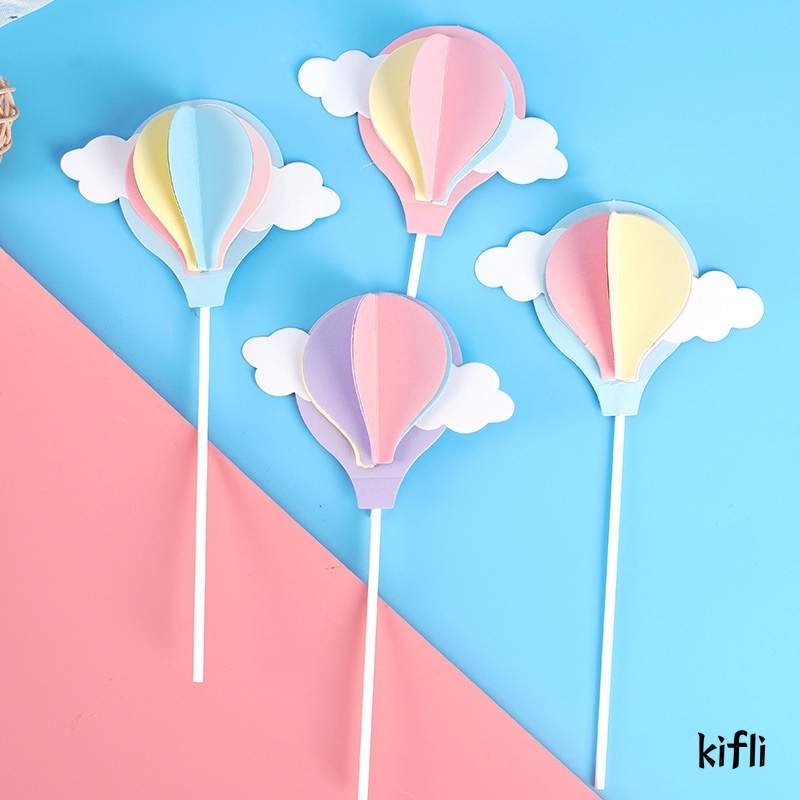 Rainbow Cloud Balon, Kue Topper Anak-anak, Pesta Ulang Tahun, Kue Tahun, Pernikahan Dekorasi Perlengkapan