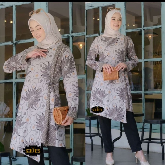atasan batik tunik blouse wanita batik kantor - tunik lancip, XXXXL Atasan Batik Baju Batik Toraja Wanita Cewek Lengan Pendek Atasan Wanita Batik Kerja Modern Wanita I1K3