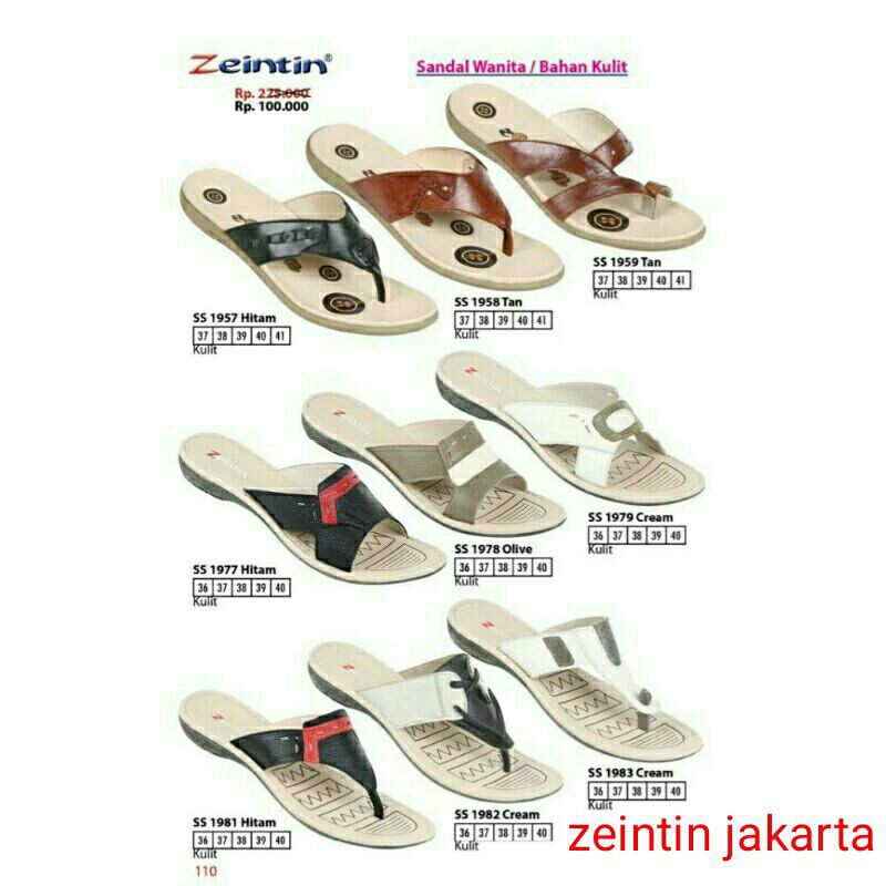 zeintin sandal kulit wanita