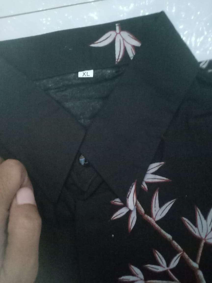 Hem, Lengan Pendek, Baju Batik, Batik Pekalongan, Atasan Pria, Seragam Batik