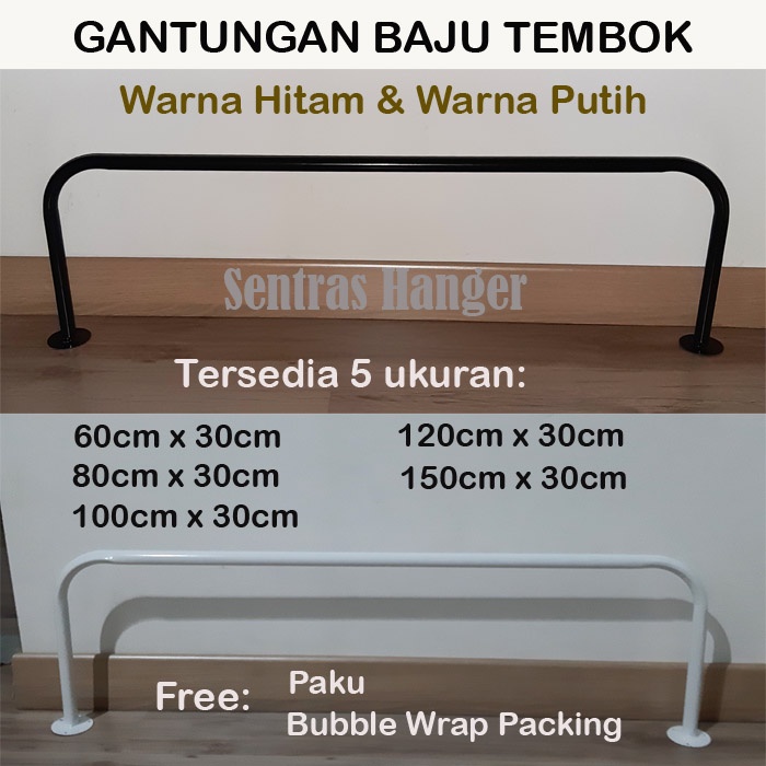 Gantungan Baju Dinding/Gantungan Baju Tembok/Gantungan Baju Besi/Gawang Baju