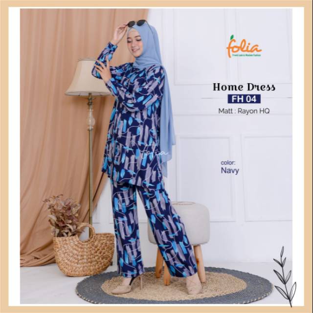 Home dress muslimah folia FH -04