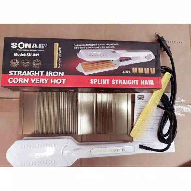 catok rambut sonar sn-841 catokan multifungsi 4in1