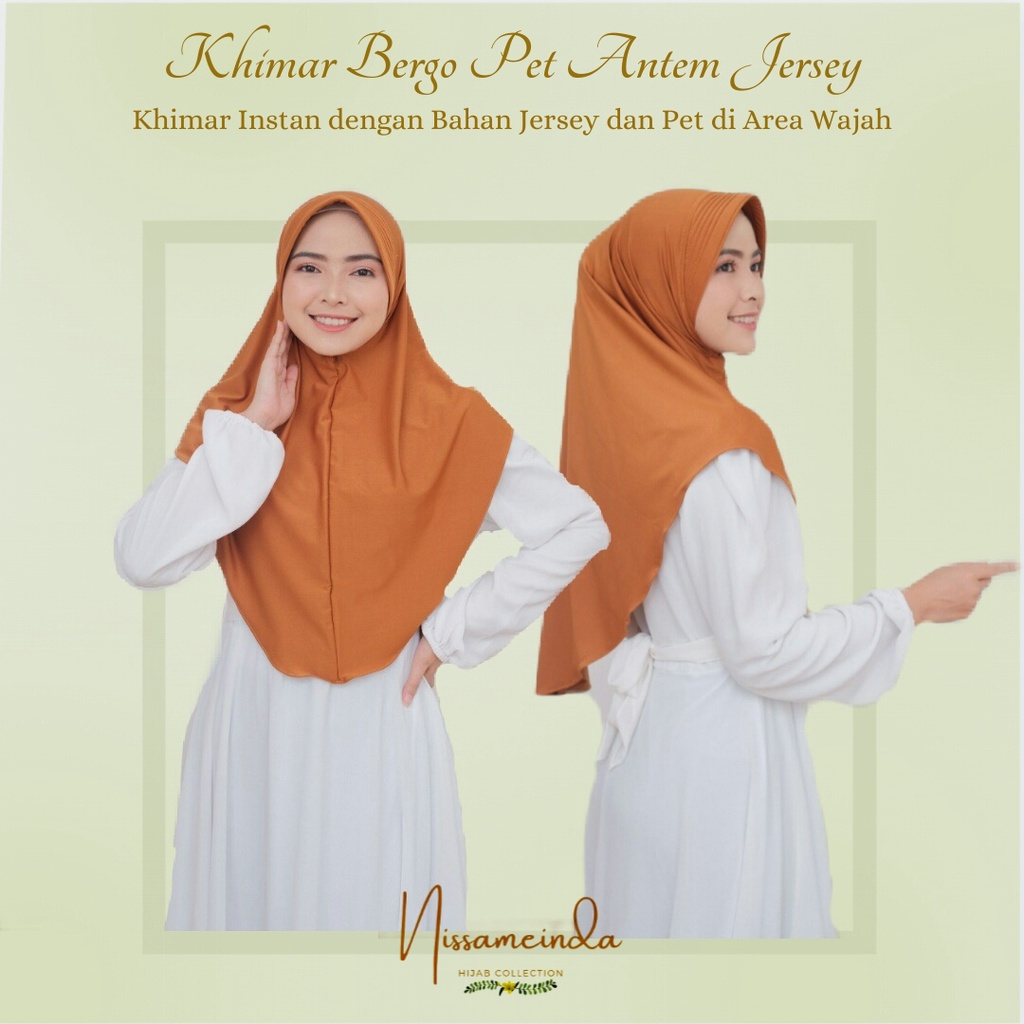 JILBAB INSTAN JERSEY KERUDUNG INSTAN PET BERGO JERSEY