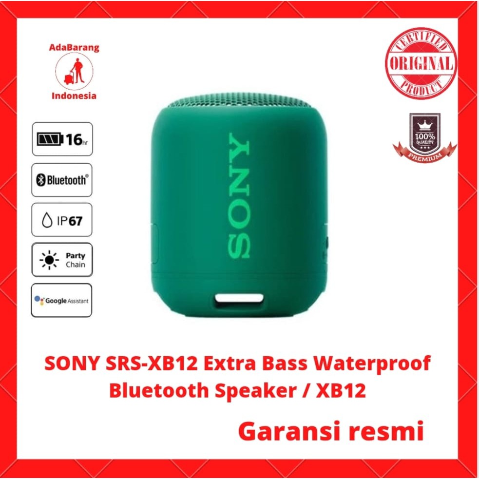 SONY SRS-XB12 Extra Bass Waterproof Bluetooth Speaker / XB12