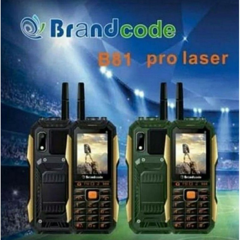 BRANDCODE B81 PRO LASER - LAYAR 2.4 INCH - HP OUTDOOR - BIG BATTERY - - Hitam