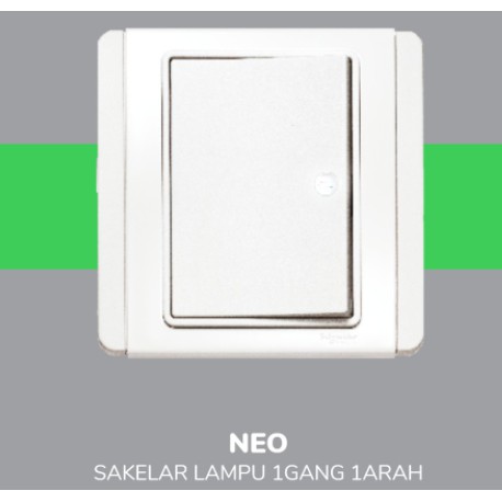 Schneider NEO Saklar Engkel Putih/ Silver