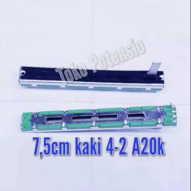 POTENSIO GESER 7,5CM KAKI 4-2 A20K POTENSIO YAMAHA MIXER FADER YAMAHA