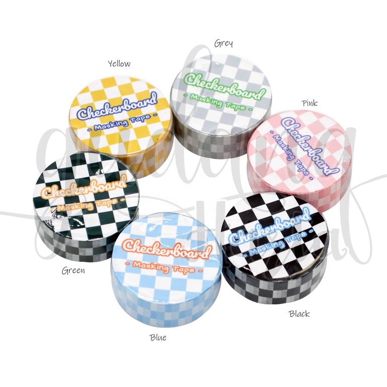 Masking Tape Checkboard Solasi Motif Kotak Kotak GH 314022