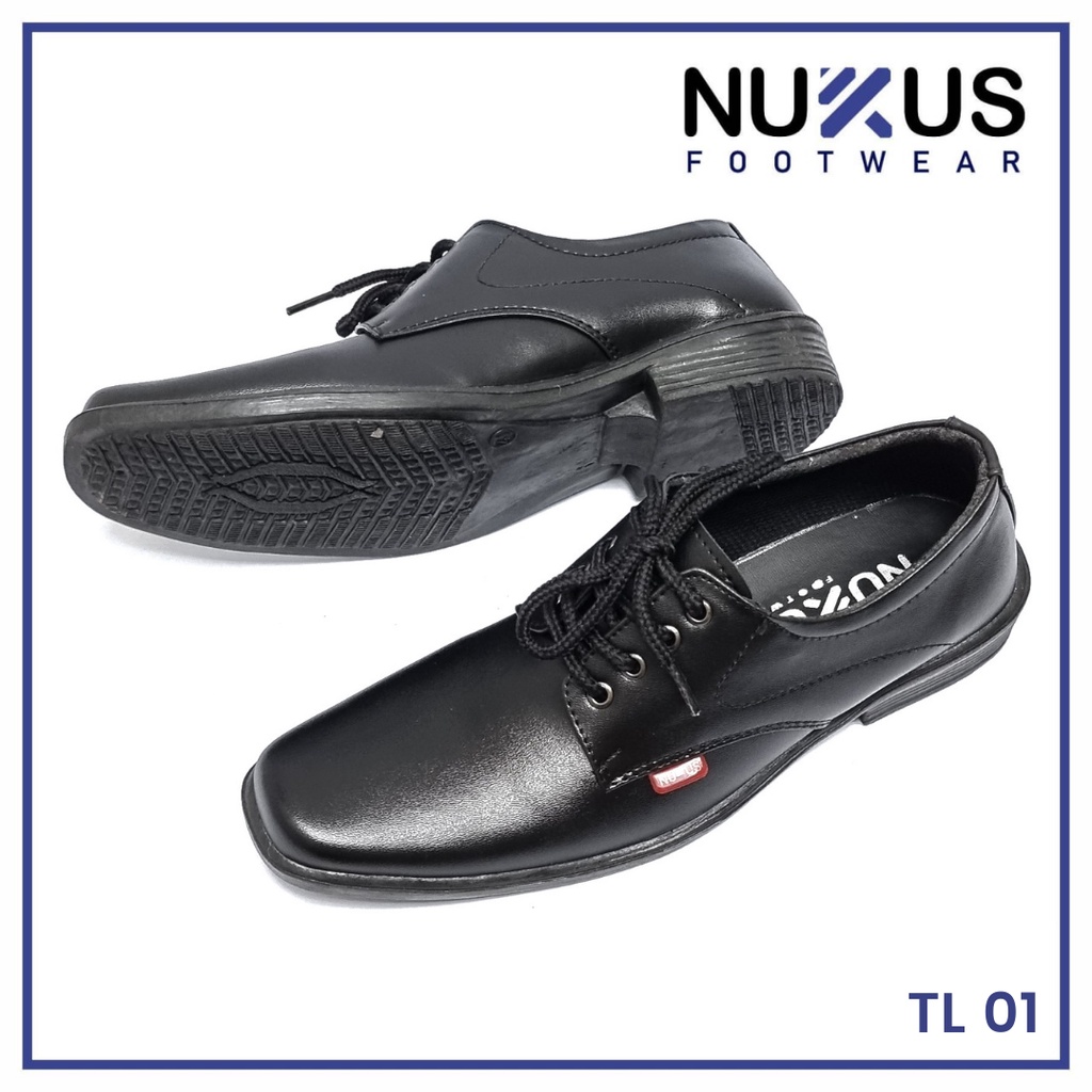 Sepatu Pria Pantofel Tali Hitam - TLM